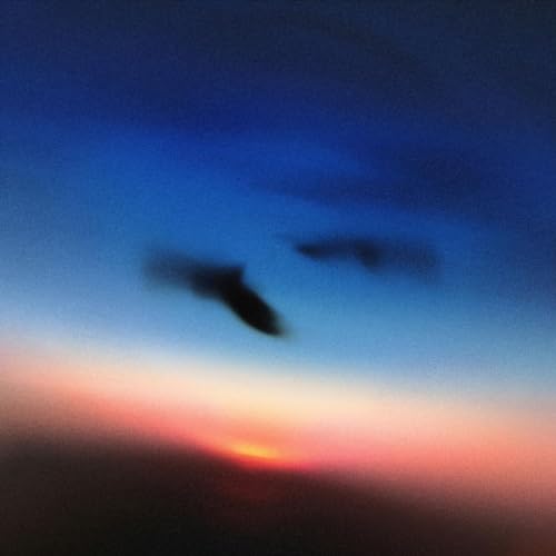 Blurry album cover with a gradient sunset and indistinct shapes.