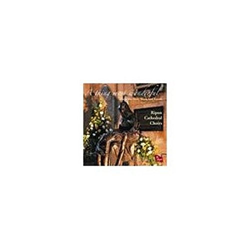 CD cover with a blurred image of a cathedral interior and choir.