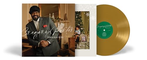 Gregory Porter “Christmas Wish” vinyl record with album cover and gold disc.