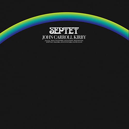 Black album cover with rainbow arc and white “SEPTET” text.