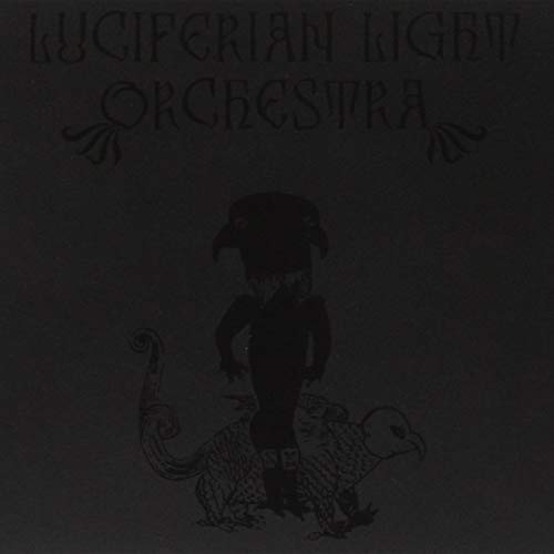 Dark album cover with a shadowy figure and animal illustrations.