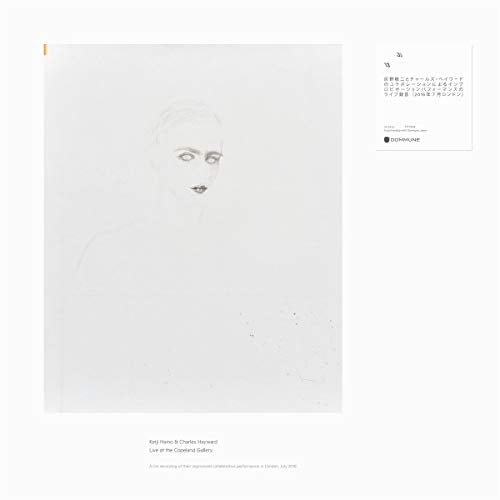 Vinyl album cover: sketched portrait of a woman, white background, text.