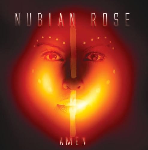 CD cover for Nubian Rose - Amen, featuring a glowing face with golden accents.