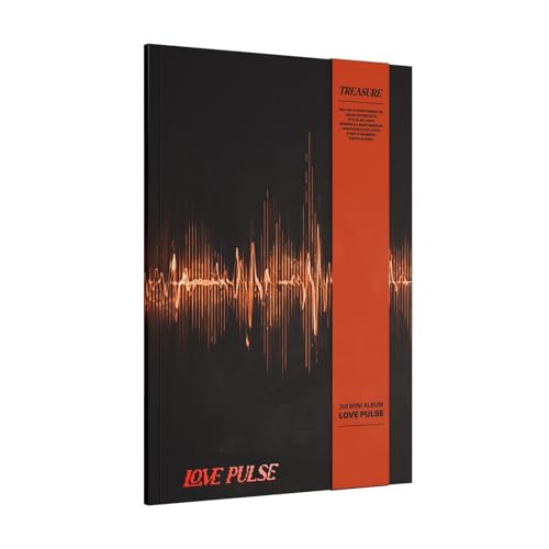 CD album cover for Treasure’s “Love Pulse” with waveform graphic.