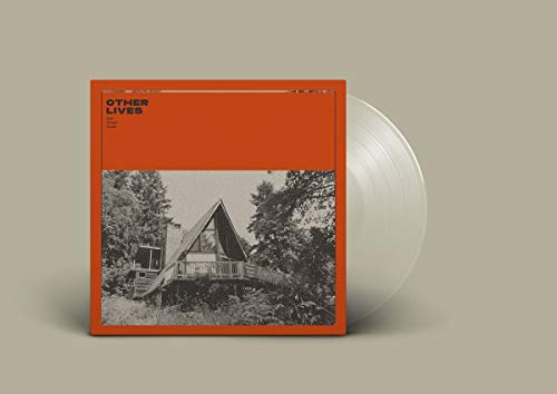 Orange album cover with a house image and a white vinyl record.
