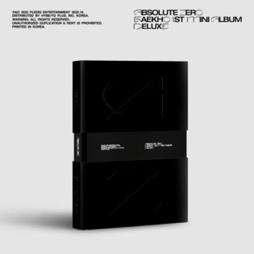 Black Baekho “Absolute Zero” deluxe CD album with minimalist white design.