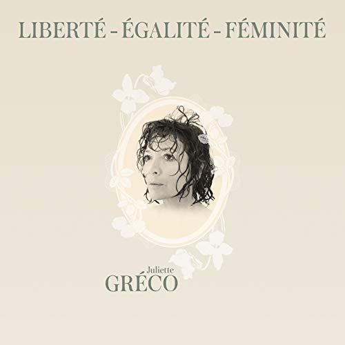 Vinyl record cover featuring a portrait of Juliette Gréco with floral accents.