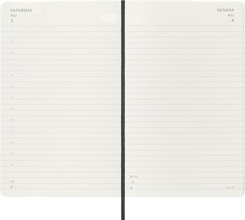 Moleskine 2025 18-Month Daily Large Softcover Notebook: Black