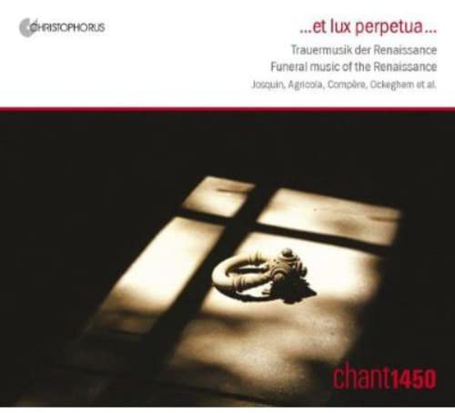 CD cover: candle and skull image with text "…et lux perpetua…" and "chant1450".