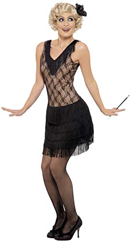 Generique - Black flapper costume for women- L