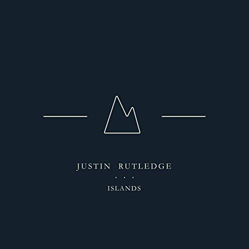 Dark blue album cover with white line drawing of mountains and text.
