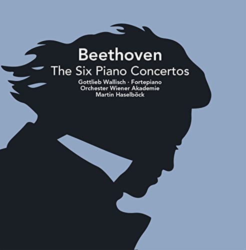 CD cover: Beethoven piano concertos, featuring a black silhouette profile.