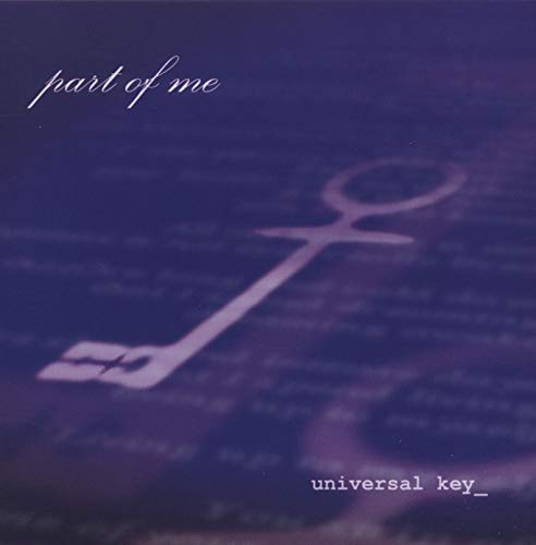 CD cover with a faded key image over purple text and background.