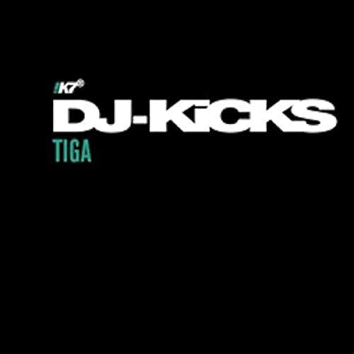 Black background with white "DJ-KICKS" text and teal "TIGA" name.