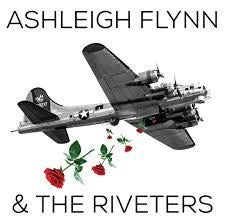 CD cover: bomber plane, red roses, and band name "Ashleigh Flynn & The Riveters".