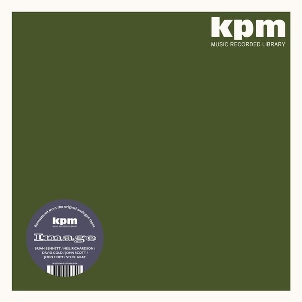 Dark green vinyl record cover with "Image" text and KPM logo.