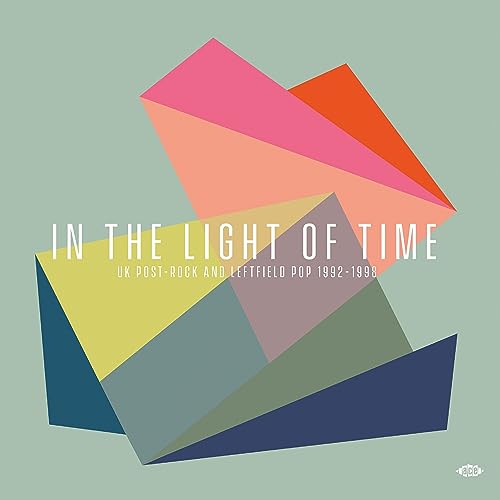 CD cover with abstract geometric shapes in pink, orange, and green.