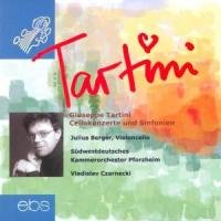 CD cover for Giuseppe Tartini’s cello concertos with a portrait.