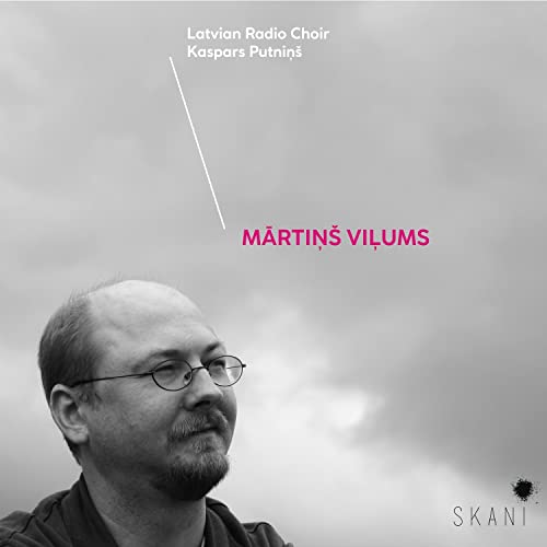 Black and white CD cover featuring a man with glasses looking upwards.