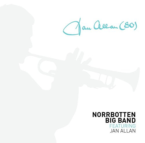 CD cover with a trumpet silhouette and artist names Jan Allan, Norrbotten Big Band.