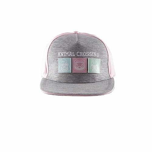 Nintendo Animal Crossing New Horizons - Pastel Squares (Unisex Heather Grey Snapback Cap) One Size