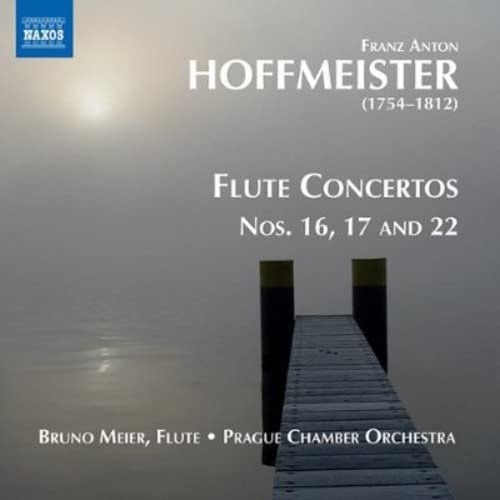 CD cover for Hoffmeister’s Flute Concertos with a pier image.