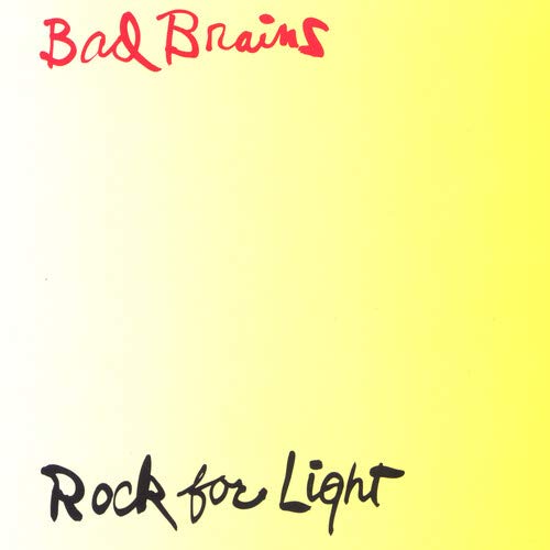 Bad Brains" album cover, yellow gradient with red and black text.