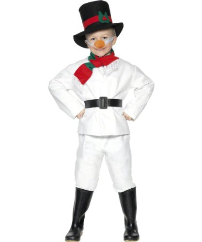 Child Christmas Mr Snowman Kids Boys Xmas Outfit Fancy Dress Costume Medium