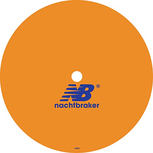 Orange vinyl record with blue "Nachtbraker" logo and central label hole.