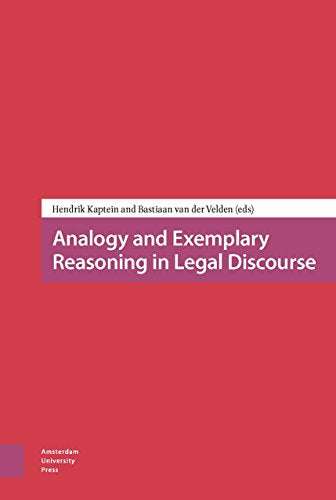 Red book cover with white text: "Analogy and Exemplary Reasoning in Legal Discourse".