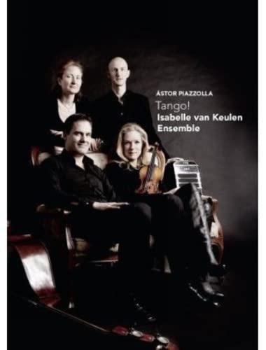 DVD cover featuring four musicians with violins and a bandoneón.