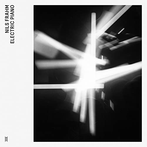 CD cover for Nils Frahm’s “Electric Piano” with abstract light streaks.