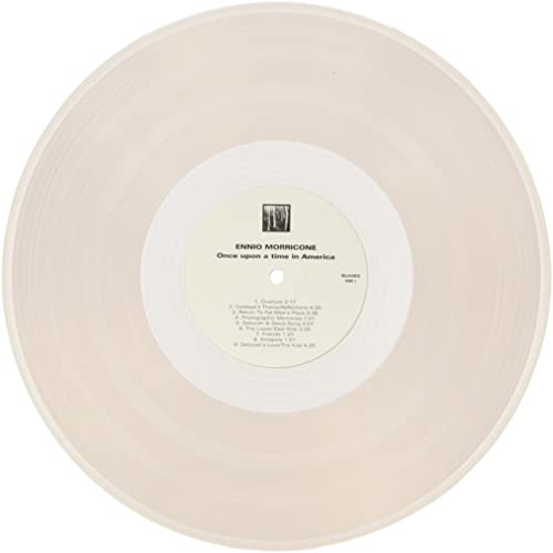 Translucent gold vinyl record with a central label listing track titles and artist name.