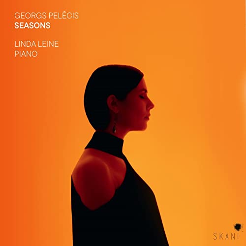 Silhouette of a woman in profile against a bright orange background with album text.