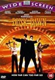 From Dusk Till Dawn" DVD cover with silhouettes against a fiery sunset.