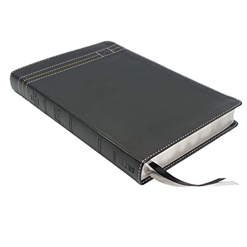 NASB, Thinline Bible, Large Print, Leathersoft, Black, Red Letter, 2020 Text, Comfort Print