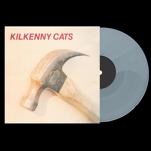 Kilkenny Cats album cover with a hammer and grey vinyl record.