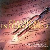 CD cover for "Classical Inspirations 2" featuring a tuning fork and sheet music.