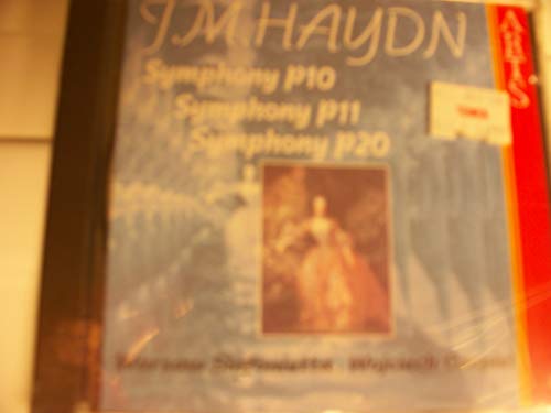 CD cover for Michael Haydn symphonies with a portrait and blue background.
