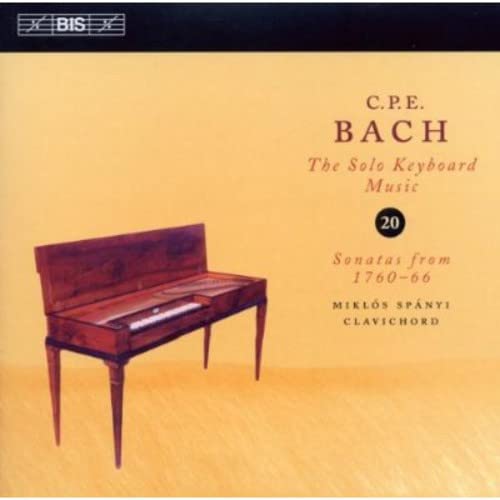 CD cover featuring a wooden clavichord on a light yellow background.