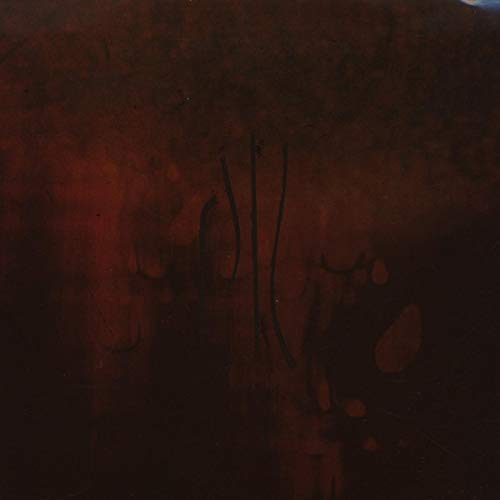 Dark red CD cover with black, abstract line art design.