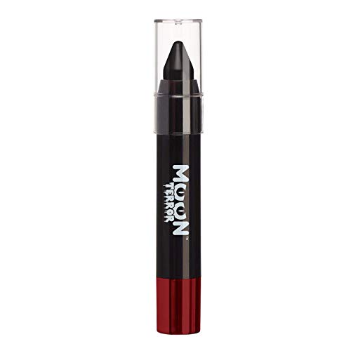 Halloween Face Paint Stick Body Crayon for the Face & Body by Moon Terror - Midnight Black - Face Paint Makeup for Adults, Kids - 3.5g