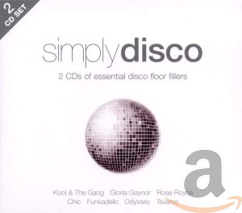 “Simply Disco” 2CD set cover with a mirrored disco ball image.
