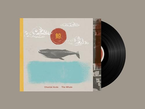 Vinyl record and album cover featuring a whale illustration and red circle.