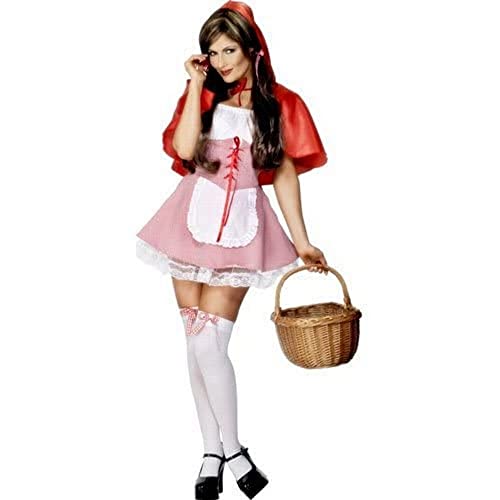 Fever Adult Women's Red Riding Hood Costume, Dress, Attached Underskirt and Cape, Once Upon a Time, Size XS, 27043