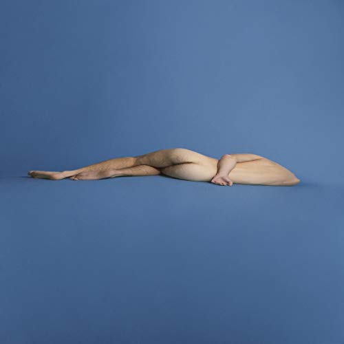 Album cover: nude figure lying on a solid blue background.