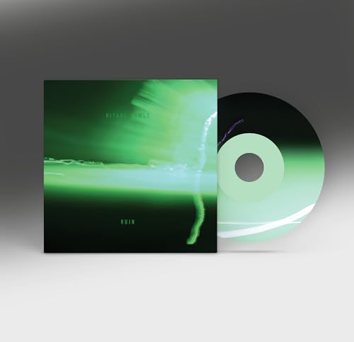 CD case and disc with abstract green and white artwork.