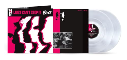 The Beat - I Just Can't Stop It" vinyl record with pink and black cover.