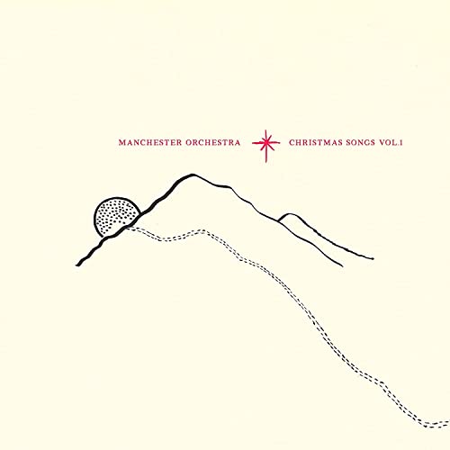 Manchester Orchestra Christmas Songs Vol. 1 album cover with mountain illustration.