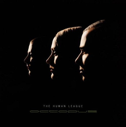 Dark album cover featuring three shadowed faces and band name "The Human League".